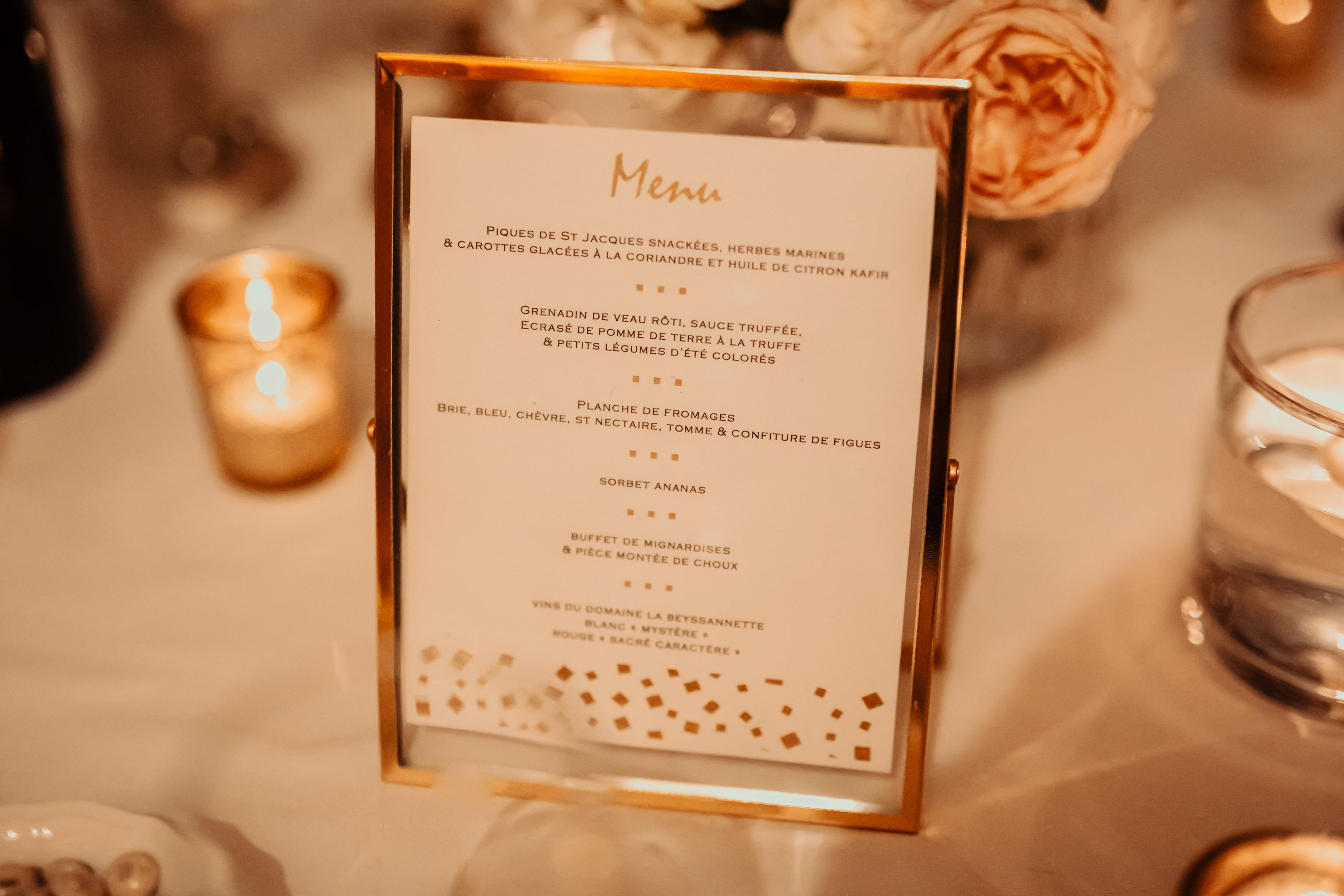le coeur dans les etoiles - wedding planner - provence - luberon - alpilles - organisation - mariage - wedding - florine jeannot - menu
