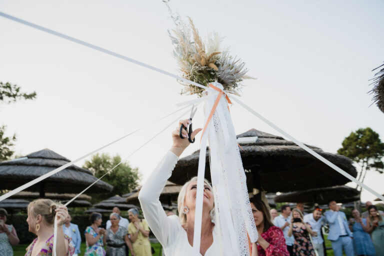 Lancer de bouquet mariage