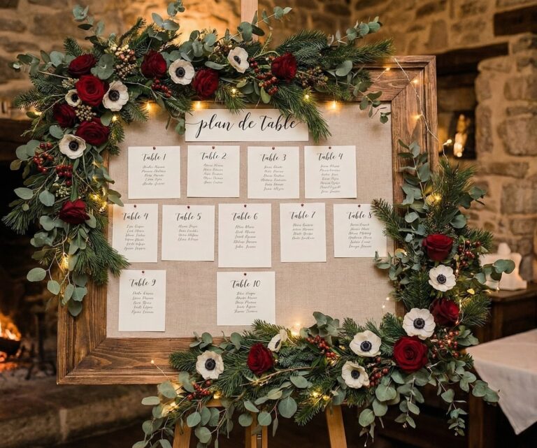 Un plan de table fleuri pour un mariage d'hiver